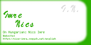 imre nics business card